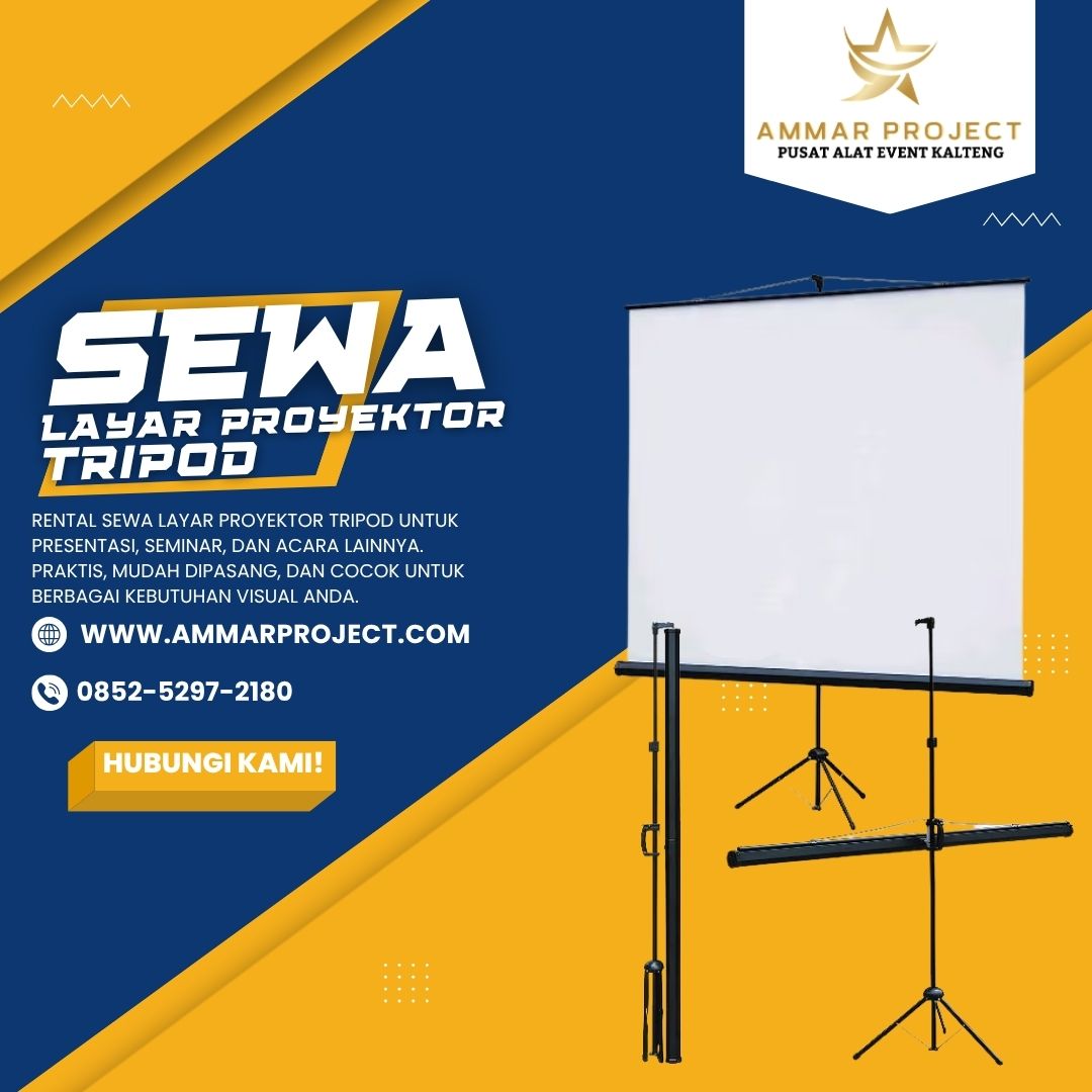 Sewa layar proyektor tripod